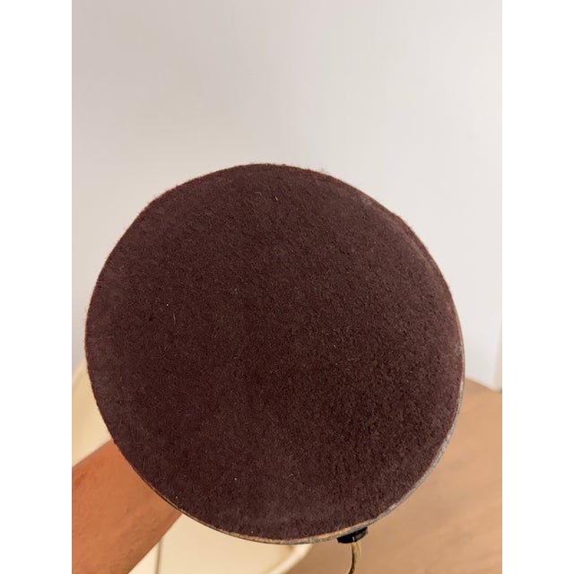 Lyre Form Brass Tone Table Lamp, Vintage For Sale - Image 12 of 12