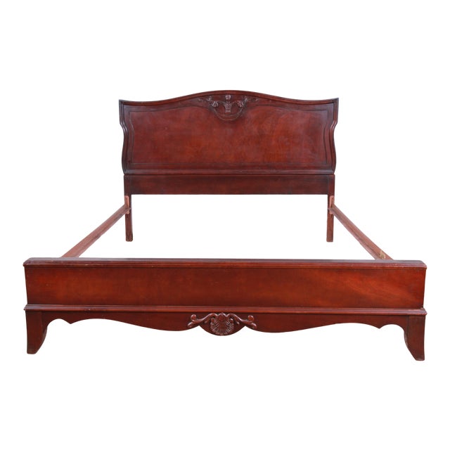 Vintage Carved Mahogany Full Size Bed Frame Chairish