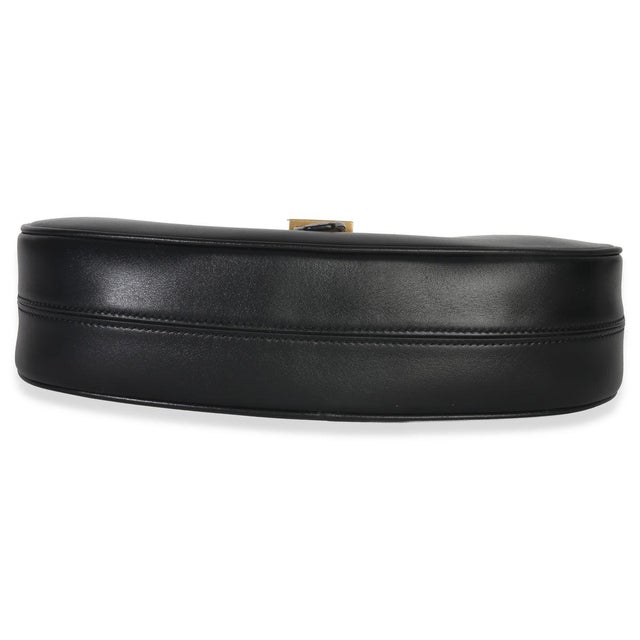 2020s Black Smooth Calfskin Le Fermoir Hobo For Sale - Image 5 of 8