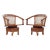 Jim Peed for Hickory Model 5105 Mid Century Mahogany Swivel Chairs - Pair For Sale