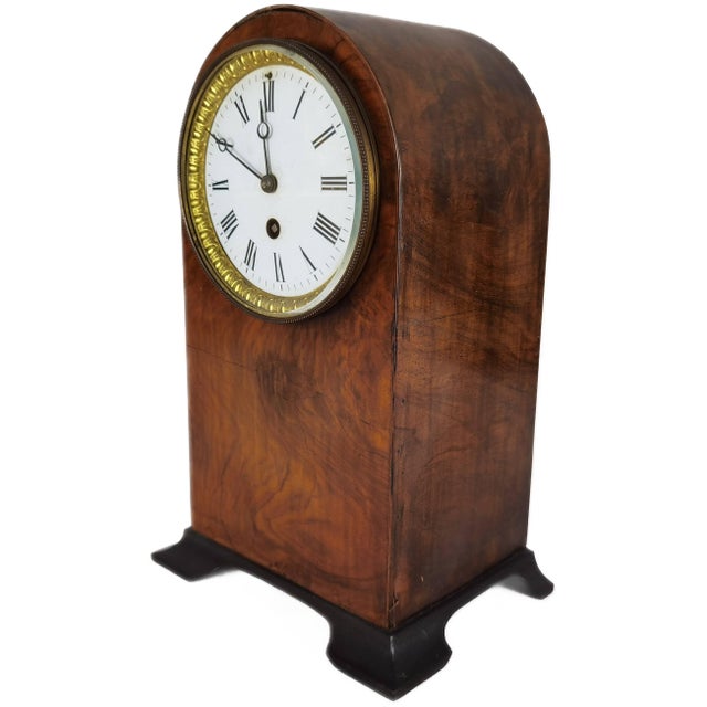 Baroque Antique Pendulum Clock in Walnut, 1900 For Sale - Image 3 of 14