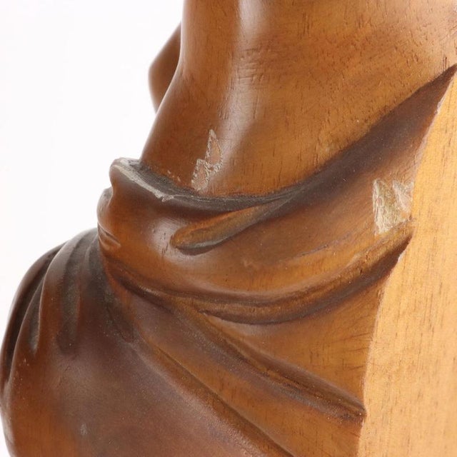 Modern Female Figures in Walnut, 1970s, Set of 2 For Sale - Image 10 of 11