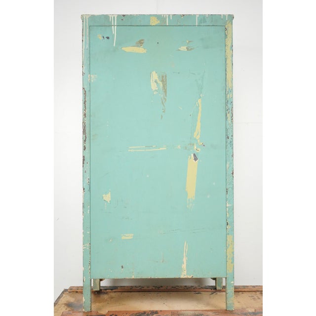 Vintage Steel Glass Medical Pharmacy Display Cabinet For Sale - Image 11 of 12