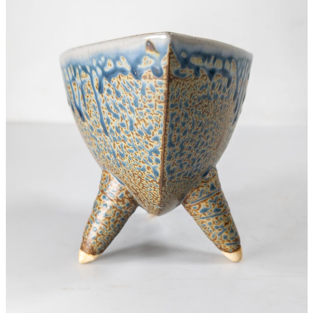 Mid-Century Modern Mid-Century Modern Drip Glazed Art Pottery Pitcher or Ewer For Sale - Image 3 of 9