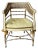 Mid 20th-Century Palm Beach Regency Faux Bamboo & Cane Armchair For Sale