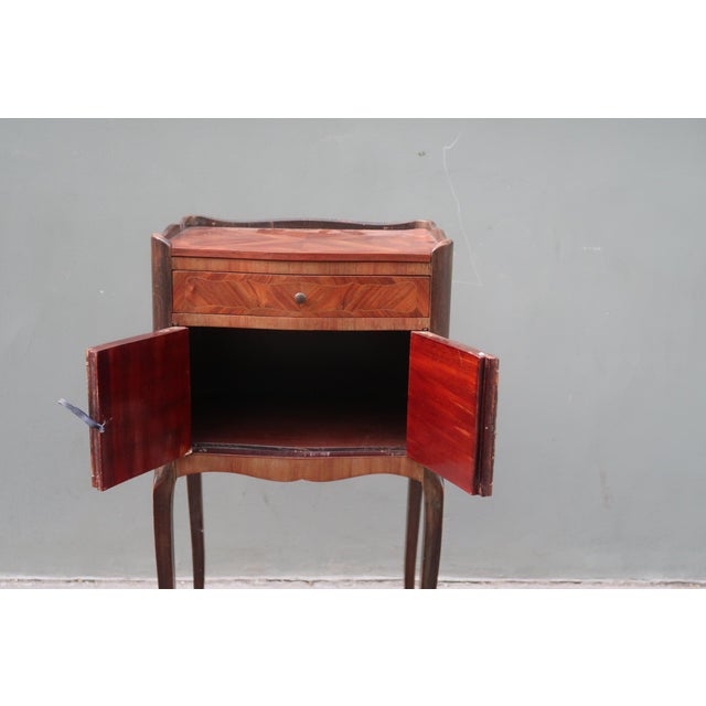 1910s French Antique Louis XV Style Side Table Nightstand For Sale - Image 5 of 13