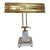 Vintage Late 20th Century White Marble & Brass Task Light For Sale