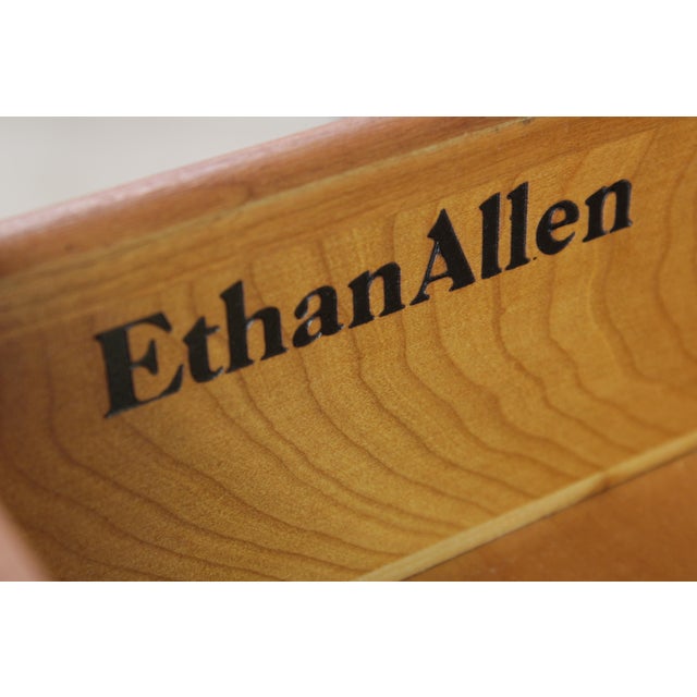 Ethan Allen Cherry Georgian Court 10 Drawer Dresser For Sale - Image 12 of 13