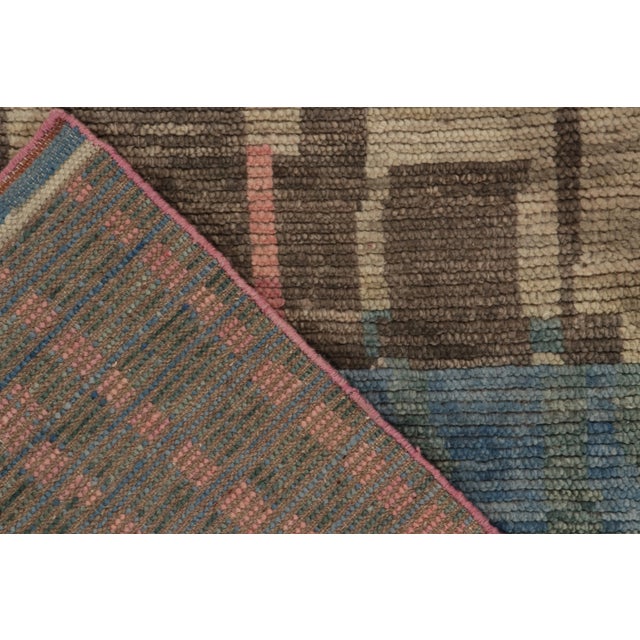 Textile Rug & Kilim’s Moroccan Style Rug in Pink, Blue & Beige-Brown - 6'x9' For Sale - Image 7 of 7
