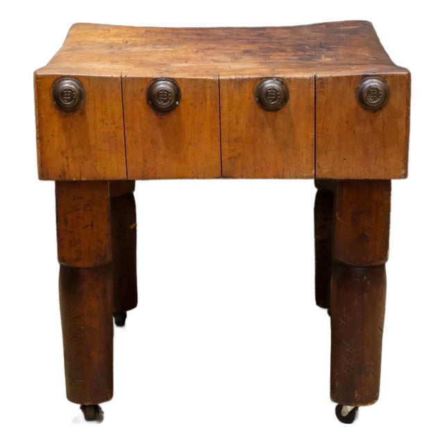 Early 20th C. Maple Butcher Block C.1930 For Sale