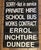 English Black and White Monumental Vintage 1990’s Scottish Transportation Bus Destination Roll Sign For Sale - Image 3 of 12