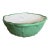 Vintage 1980s Green Ceramic Cabbage Lettuceware Footed Serving Bowl For Sale