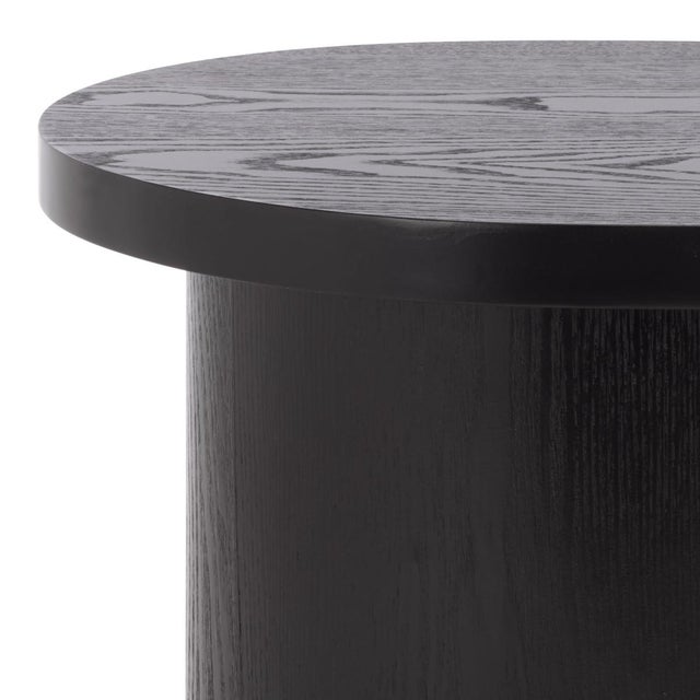 Spritely Home Ekon Round End Table in Black For Sale - Image 4 of 9