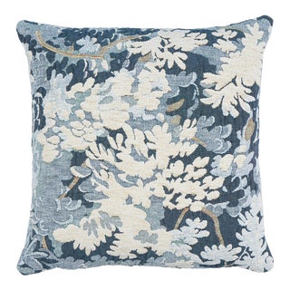 Schumacher Verdure Tapestry 22" Pillow In Blue For Sale
