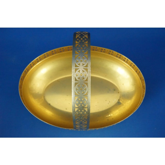 Vintage Art Deco Basket in Metal from WMF Factory of Albert Mayer, 1920s For Sale - Image 14 of 18