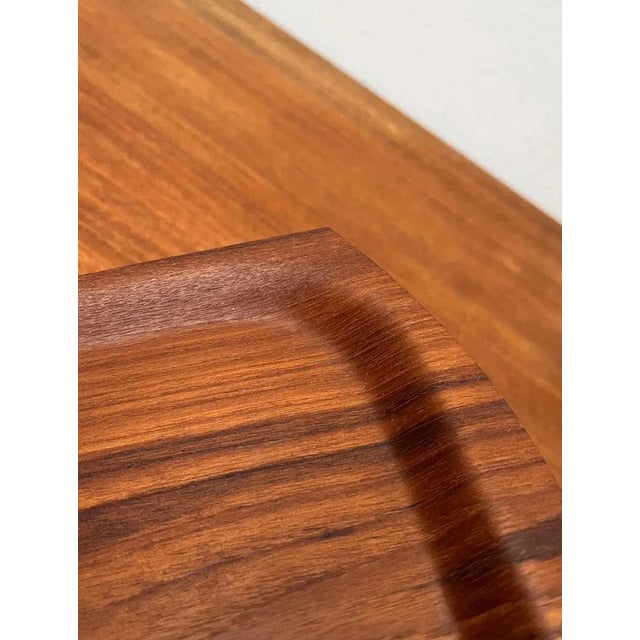 Wood Mid-Century Scandinavian Teak Tray, 1960s For Sale - Image 7 of 13