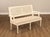 High Quality Country French Style Caned Back Loveseat Manufactured By Alden Parkes. Constructed With A Painted Wood Frame...