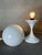 Vintage Tulip Table Lamp in Metal and Opaline For Sale - Image 4 of 10