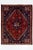 4 X 5 Blue and Red Designed Shiraz Vintage Persian Wool Rug For Sale - Image 10 of 10