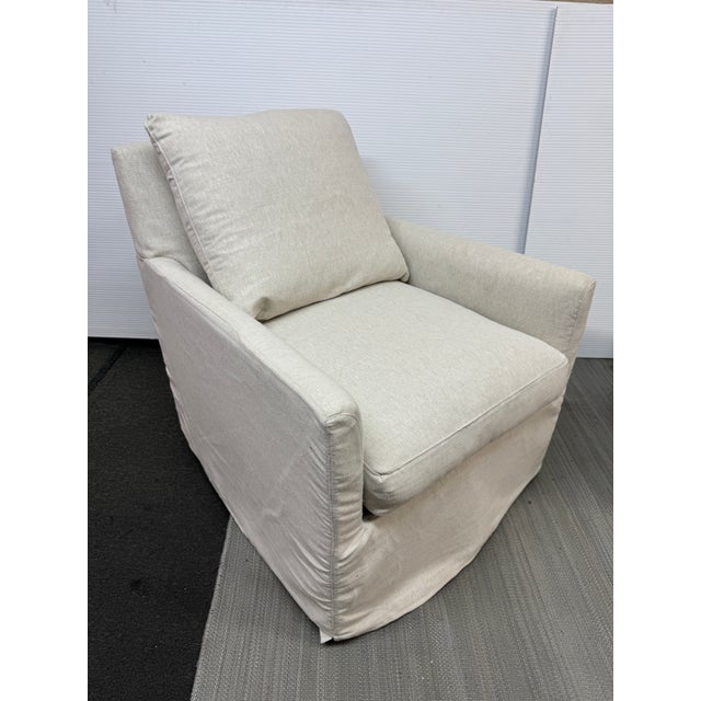 Rowe Furniture Lilah Swivel Rocker + Ottoman, Set For Sale In San Francisco - Image 6 of 12