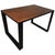Wood Rectangular Iron Cube Table with Embedded Wood Top, Dinner Table, Desk Table For Sale - Image 7 of 7