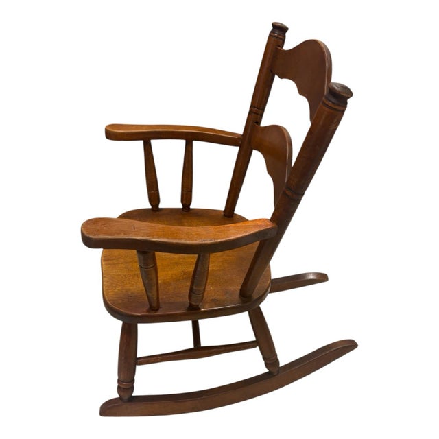 Mid 20th Century Mid-20th Century Ramsdell No. 11 Maple Child’s Rocking Chair For Sale - Image 5 of 12
