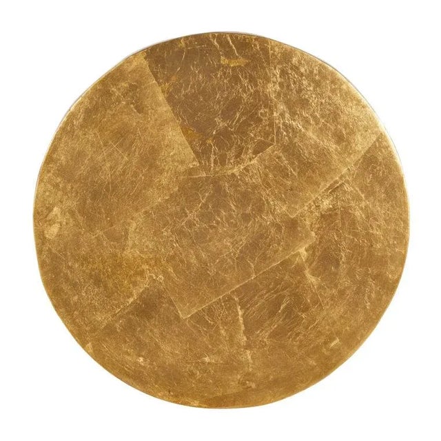 Kenneth Ludwig Chicago Edgar Gold Leaf Drinks Table For Sale - Image 4 of 6