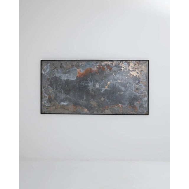 Abstract Metal Artwork in Wooden Frame For Sale - Image 10 of 13