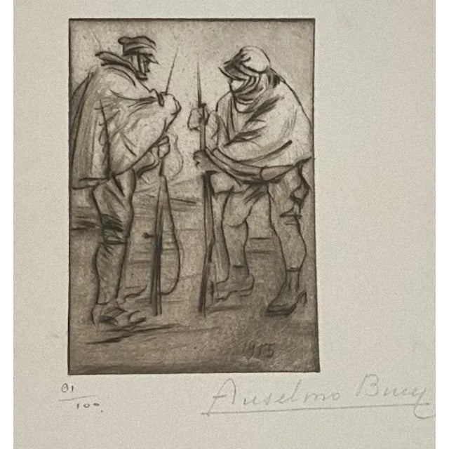 Anselmo Bucci, Military, Etching, 1917 For Sale - Image 3 of 3