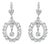 Late 19th Century 14K White Gold Diamond Dangle Drop Antique Estate Earrings, Pair For Sale