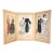 1922 Rare ARTIFACT-French Art Deco Tri-Fold Set of Couture Fashion Pochoirs For Sale