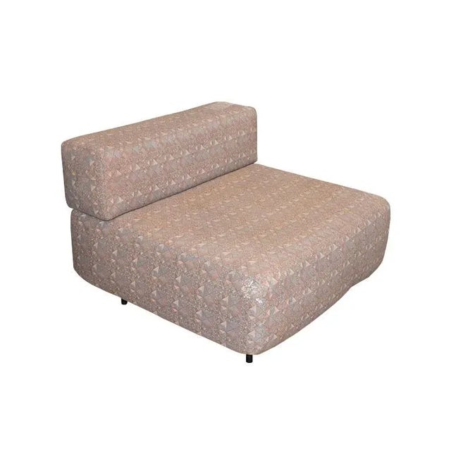 Mid 20th Century Mid Century Modern Low Modular Square Upholstered Chair With Back For Sale - Image 5 of 5