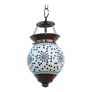 Small Geometric Floral Hanging Lantern