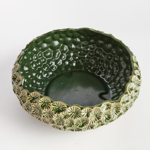 Kenneth Ludwig Chicago Aster Light Green Decorative Bowl Large For Sale - Image 4 of 4