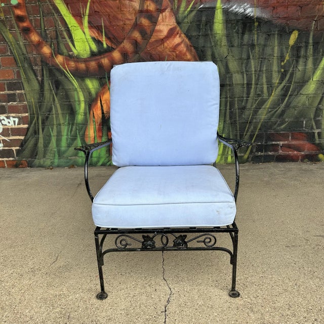 Mid 20th Century Salterini Iron Patio Chair, Attributed For Sale - Image 11 of 11