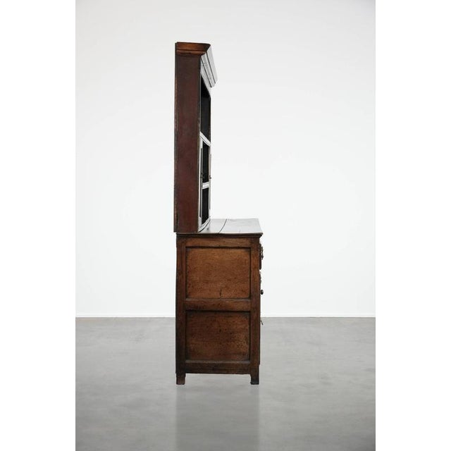 We are offering this stunning, beautiful, and large English antique oak cabinet/kitchen cupboard/dresser from the 18th...