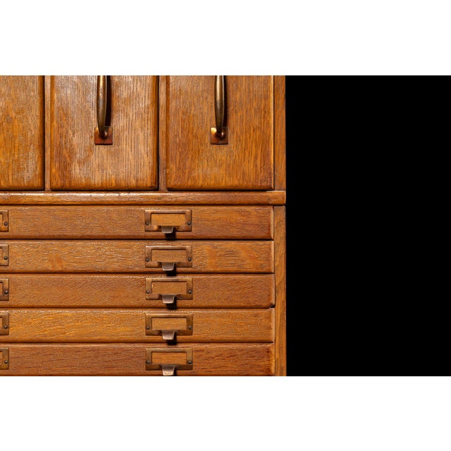 Antique Massive Modular Catalog Cabinet by Shaw-Walker For Sale - Image 13 of 16