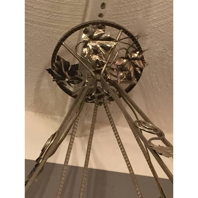French Art Deco Chandelier With Grapes Motif For Sale - Image 4 of 6