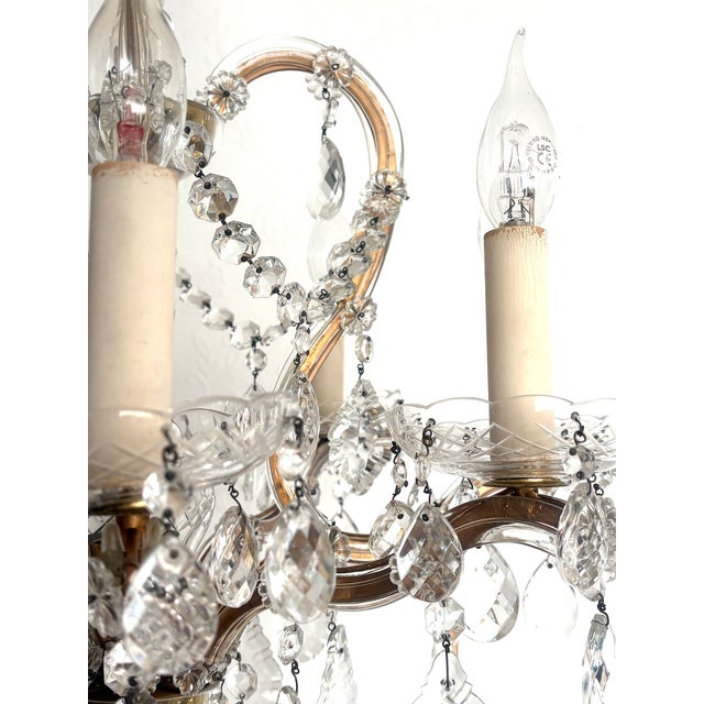 Vintage Italian Maria Theresa Chandelier, 1940s For Sale - Image 11 of 18