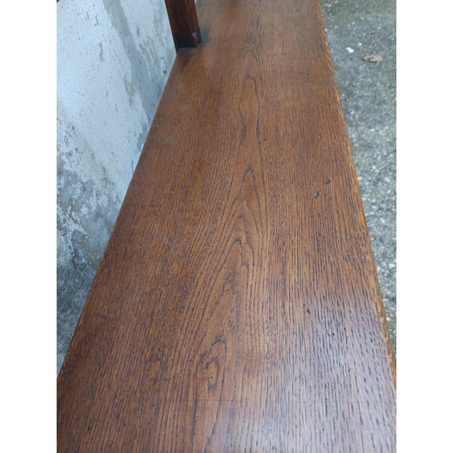 Antique Oak Church Pew For Sale - Image 12 of 18