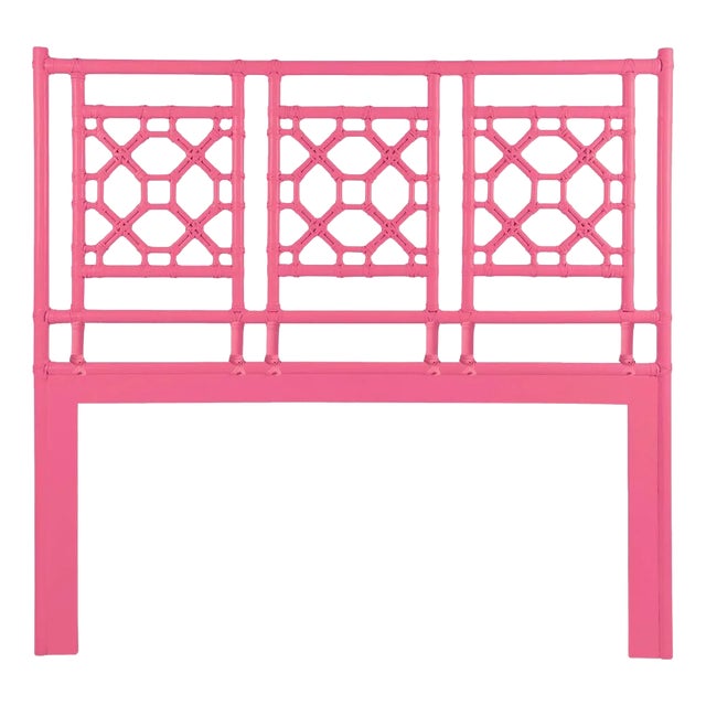 Lattice Back Headboard Double, Hot Pink For Sale