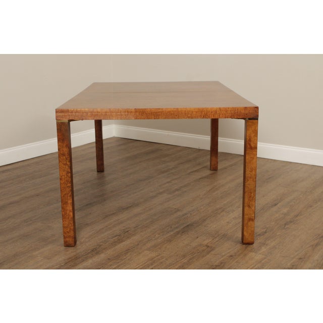 Wood Lane Mid Century Modern Burlwood Expandable Dining Table For Sale - Image 7 of 13