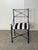 Traditional Vintage Mid Century Restored Classic Giacometti Style Outdoor Dining Chairs 10 Chairs in Hammered Black Finish For Sale - Image 3 of 5