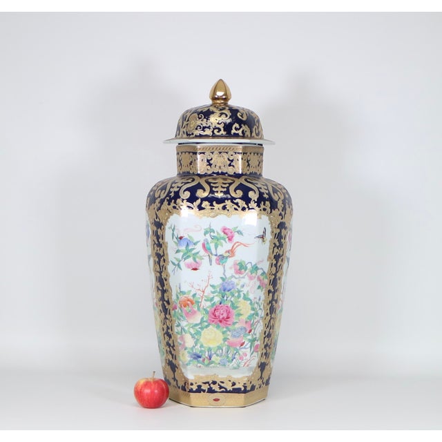 Mid-Century Modern 1970s Large Chinese Vase With the Qianlong Mark For Sale - Image 3 of 12
