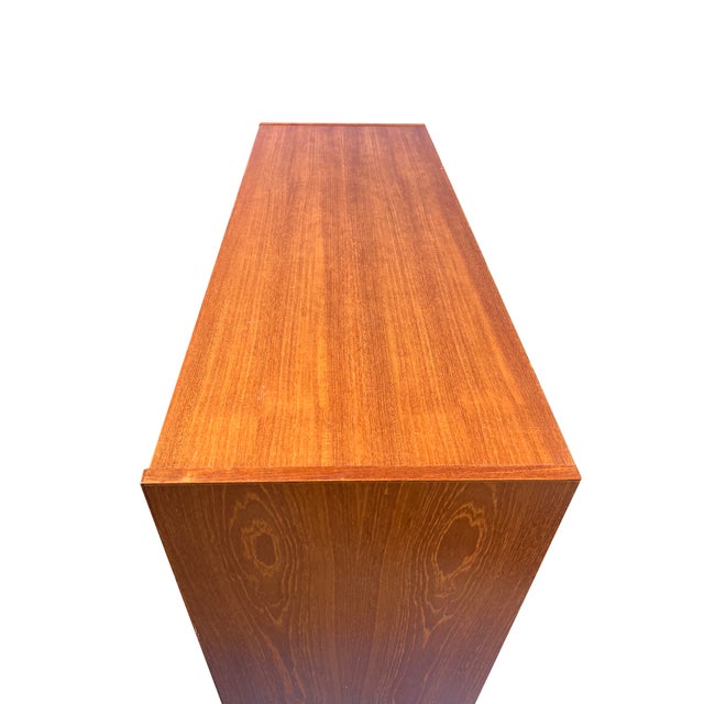 Modern Vintage Danish Teak Tall Chest of Drawers Cabinet For Sale - Image 9 of 10