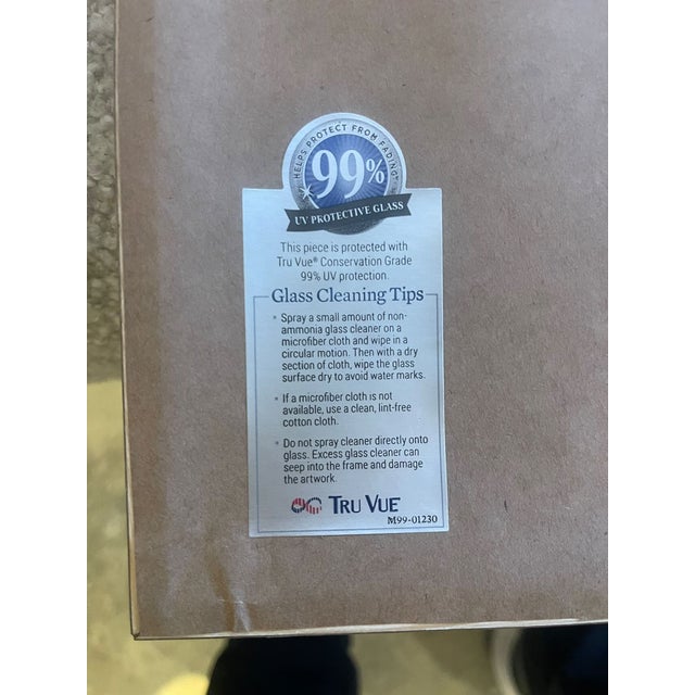 Wood Antique Lion Botanical Print in Wood Frame For Sale - Image 7 of 7