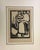 Very rare xylograph of the artist, who was considered one of the 20th Century Masters in xylography. Title and signature...