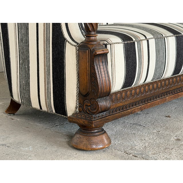 Danish Renaissance Revival Oak Sofa, 1930s For Sale - Image 6 of 9