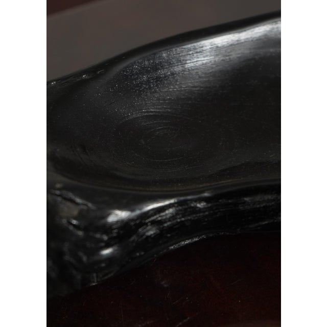 Modern Design Black Driftwood Sculpture Tray For Sale - Image 4 of 9