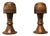 Large Turned Oak Wig Stands or Hat Displays, 1950, Set of 2 For Sale